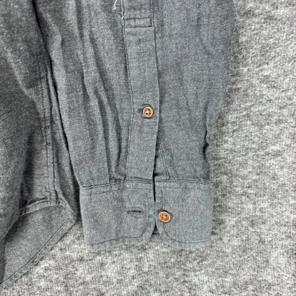 J.Crew Mens XL Slim Fit Gray Button Down Long Sleeve Shirt Flannel Casual Pocket